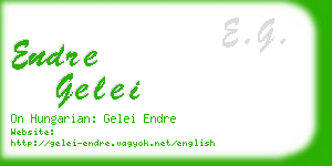 endre gelei business card